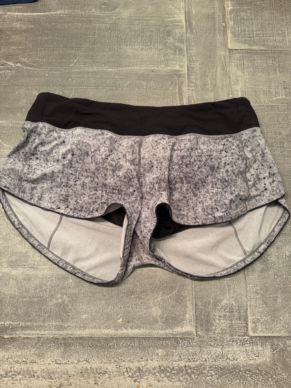 lululemon athletica Gray and Black Athletic Shorts